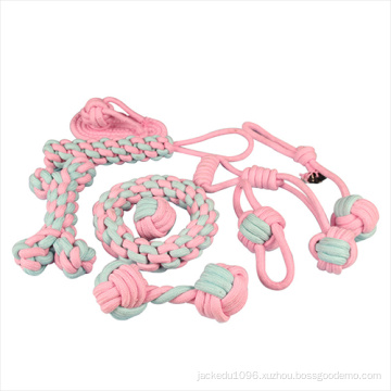 Pinkcotton ropeteething dog toy Resistant knot rope pet toy